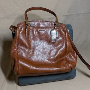 Coach Madison Kimberly Tan Leather Satchel